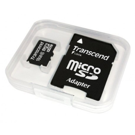 Transcend 16 Go Carte mémoire microSDHC Classe 10 avec adaptateur TS16GUSDHC10E [Emballage « Déballer sans s'énerver par Amazon 