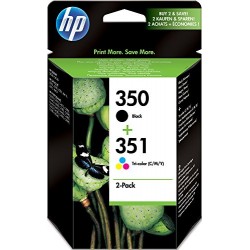 HP 350 Cartouche d'encre d'origine Pack de 2 Noir Cyan Magenta Jaune