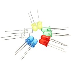 CroLED® LOT 100 DIODES ELECTROLUMINESCENTES LED DEL 5 COULEURS