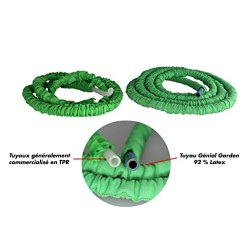 Nouveau Tuyau extensible Génial 33 M + Pistolet 8 jets + 2 Joints + Embouts Raccord Universel de Génial GARDEN by GREENTECH