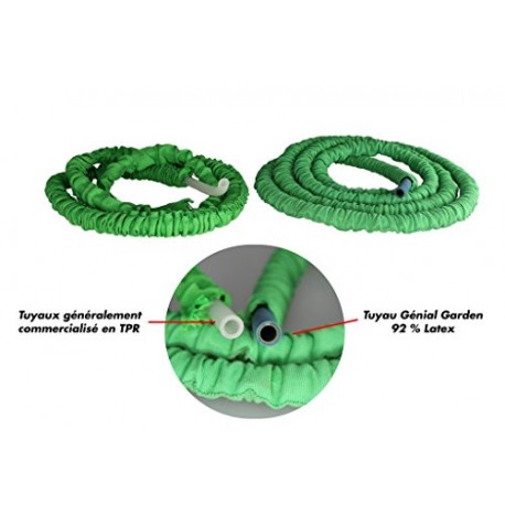 Nouveau Tuyau extensible Génial 33 M + Pistolet 8 jets + 2 Joints + Embouts Raccord Universel de Génial GARDEN by GREENTECH