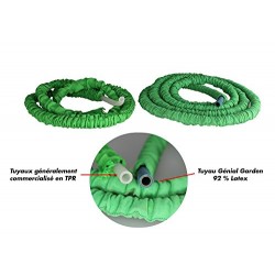 Nouveau Tuyau extensible Génial 23 M + Pistolet 8 jets + 2 Joints + Embouts Raccord Universel de Génial GARDEN by GREENTECH