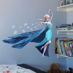 Generic Frozen Queen Elsa Adorable & Sweety Home Sticker Decal DIY Family Sticker PVC Fashion Wall Decoration Sticker ZY1418