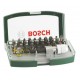 Bosch Boîtier d'embouts de vissage courts avec code couleur 31 pièces et 1 porte-embout 2607017063