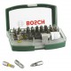Bosch Boîtier d'embouts de vissage courts avec code couleur 31 pièces et 1 porte-embout 2607017063