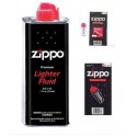 Zippo Recharge d'essence pour briquet + mèche + 6 pierres 125 ml